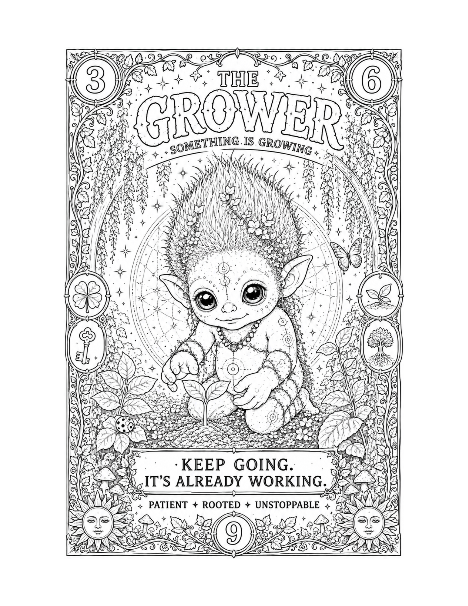 The Grower free coloring page preview