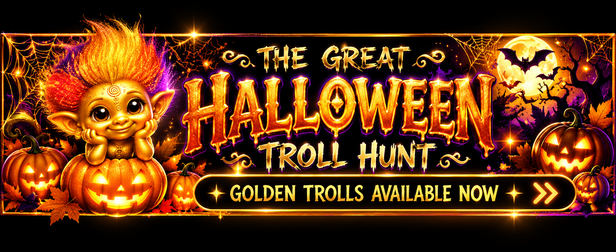 The Great Halloween Troll Hunt - Golden Trolls Available Now