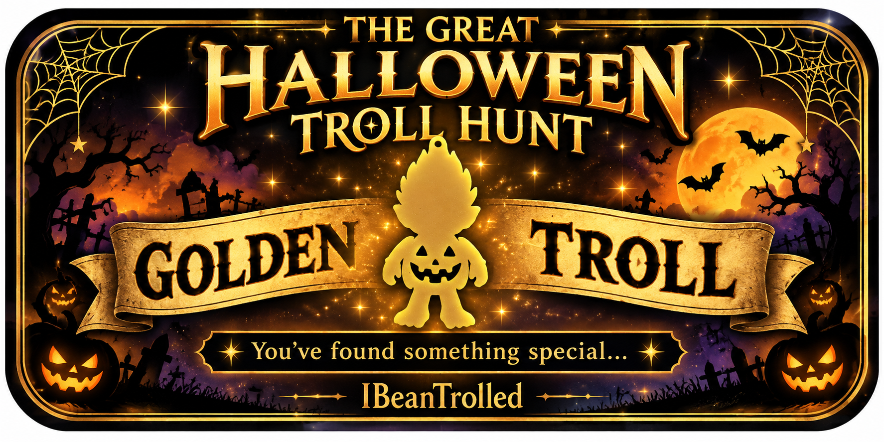 The Great Halloween Troll Hunt Golden Troll treat bags